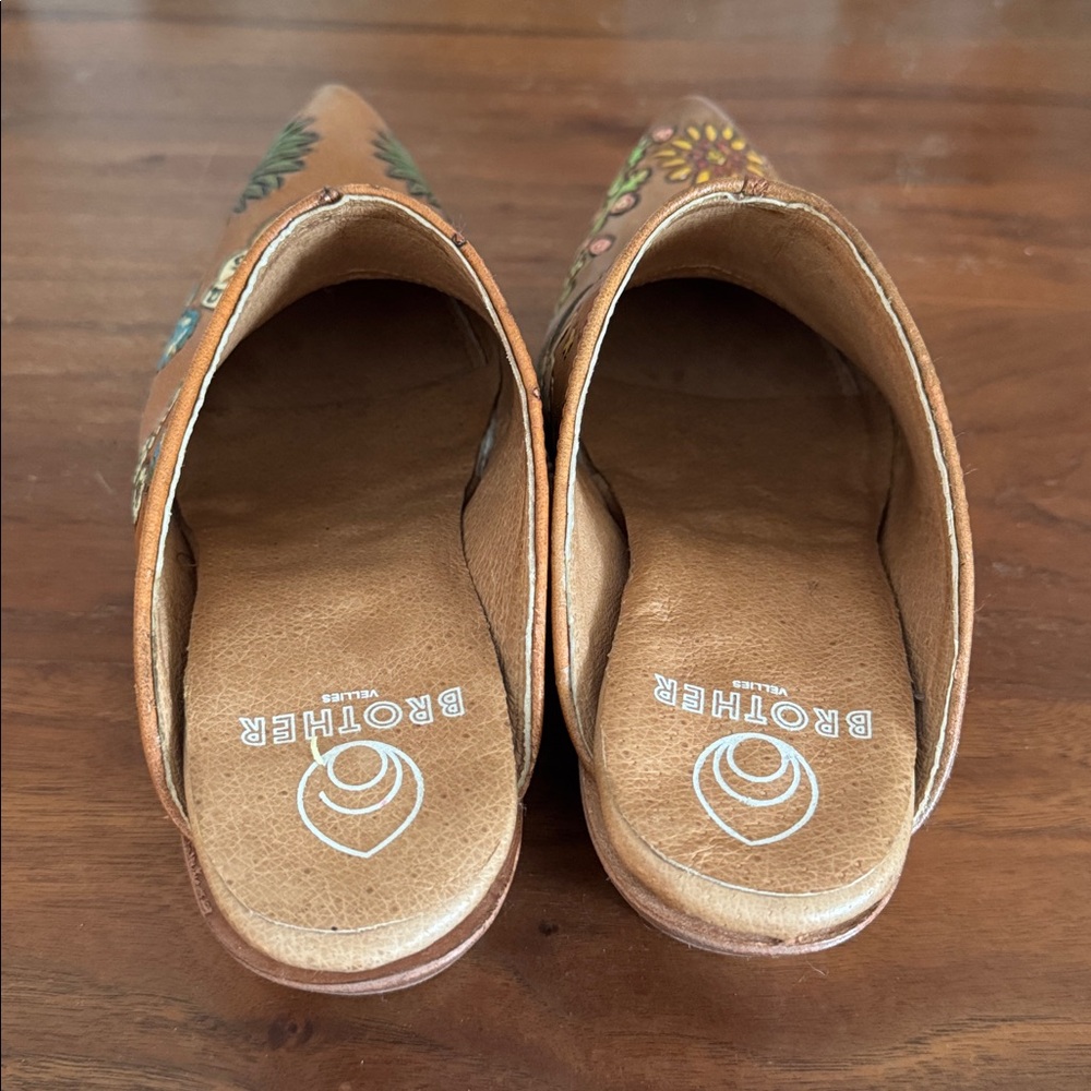 Brother Vellies Colorful Handpainted Eve Doodle Mules - Picture 2 of 13